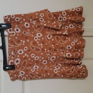 Originality Women's Paisley Brown Skirt